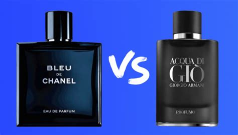 acqua di gio vs bleu de chanel|bleu chanel basenotes.